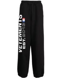 Vetements - Flag-Logo Print Track Pants - Lyst