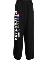 Vetements - Flag-Logo Print Track Pants - Lyst