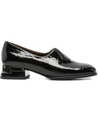 Linda Baumann - Croc-Effect Buckle-Detail Loafers - Lyst