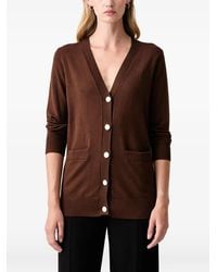 Fracomina - Patterned V-Neck Cardigan - Lyst