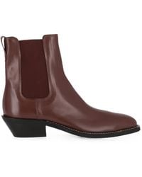 Tod's - Elasticated-Side Leather Boots - Lyst