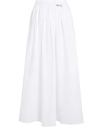 KARL LAGERFELD - Signature Sheer Beach Maxi Skirt - Lyst