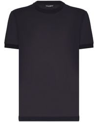 Dolce & Gabbana - T-shirt en soie à col rond - Lyst