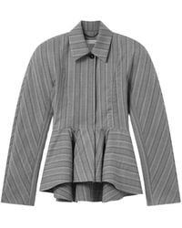 Stella McCartney - Striped Peplum Fitted Jacket - Lyst