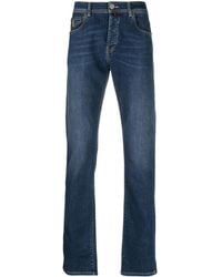 Billionaire - Logo-Patch Straight-Leg Jeans - Lyst