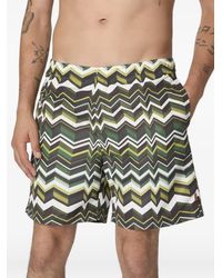 Missoni - Long Swim Shorts With Irregular Zigzag Print - Lyst