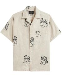 Portuguese Flannel - Conimbriga Graphic-Print Short-Sleeve Cotton Shirt - Lyst