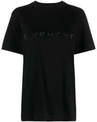 Givenchy - Rhinestone-embellishment Cotton T-shirt - Lyst