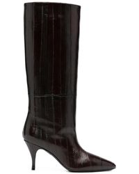 Herbert Levine - Panelled Knee-High Leather Boots - Lyst