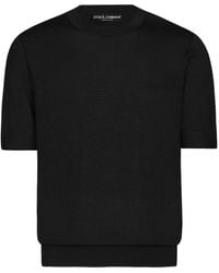 Dolce & Gabbana - Logo-Embroidered Silk Sweater - Lyst