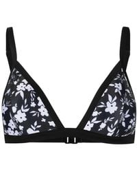 Duskii - Floral-Print Triangle Bikini Top - Lyst
