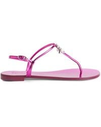 Giuseppe Zanotti - Melissie Thong Leather Sandals - Lyst