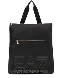 EA7 - Bolso shopper con logo estampado - Lyst