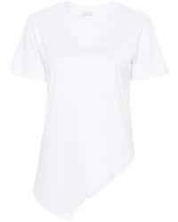 Patrizia Pepe - Camiseta con dobladillo asimétrico - Lyst