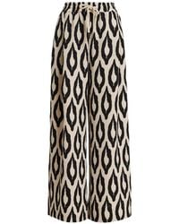Essentiel Antwerp - Kontent Printed Wide-Leg Trousers - Lyst