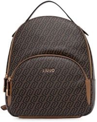 Liu Jo - Monogram-Print Backpack - Lyst
