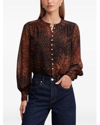 EVER NEW - Rinna Leopard-Print Blouse - Lyst