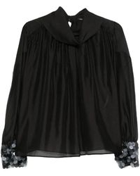 Luisa Cerano - Sequin-Cuff Top - Lyst