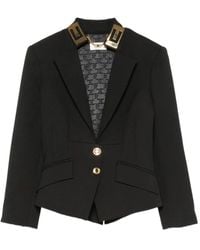 Elisabetta Franchi - Double-Button Peaked-Lapel Blazer - Lyst