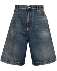 Etro - Jeans-Shorts mit Pegaso-Stickerei - Lyst