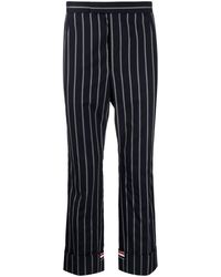 Thom Browne - Striped Straight-leg Wool Trousers - Lyst