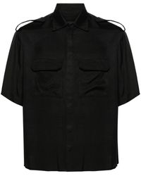 Neil Barrett - Kurzärmeliges Hemd mit Schulterklappen - Lyst
