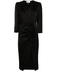 Nissa - Pleat Ruffled Midi Dress - Lyst