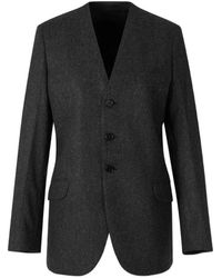 Jil Sander - Kraagloze Wollen Blazer - Lyst