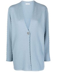 Le Tricot Perugia - Textured Button-front Cardigan - Lyst