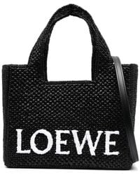 Loewe - Font Geweven Shopper - Lyst