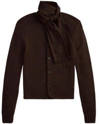 Polo Ralph Lauren - Tie-Scarf Wool Cardigan - Lyst