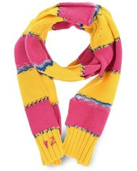 DSquared² - Striped Distressed-Effect Scarf - Lyst
