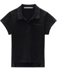 Alexander Wang - Crystal-Embellished Polo Shirt - Lyst