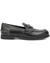 Miu Miu - Coin-Embellished Leather Loafers - Lyst