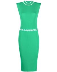Karl Lagerfeld - Kleid mit Logo-Bund - Lyst