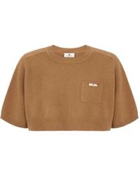 Elisabetta Franchi - Wool And Cashmere Top - Lyst