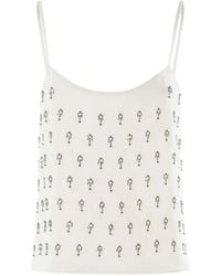 Nenette - Embellished Spaghetti-Strap Top - Lyst