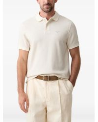 Barbour - Polo Harworth En Maille Côtelée À Logo Brodé - Lyst