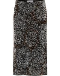 Rabanne - Crepe Embroidered Pearl Skirt - Lyst