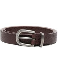 Brunello Cucinelli - Textured Buckle Belt - Lyst