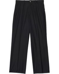 Balenciaga - High-waisted Wool Cropped Trousers - Lyst