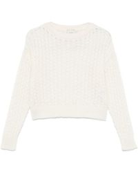 Alysi - Chunky Open Knit Sweater - Lyst