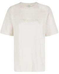 JW Anderson - T-Shirt Met Logo-Reliëf - Lyst
