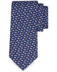 Ferragamo - Cravate En Soie À Imprimé Dogs - Lyst