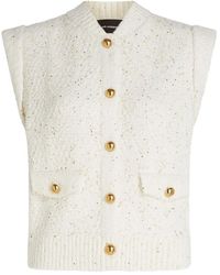 KARL LAGERFELD - Bouclé Button Vest - Lyst