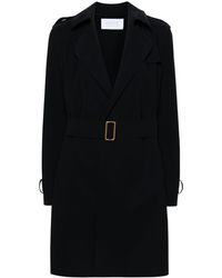 Harris Wharf London - Belted Open-front Trench Coat - Lyst