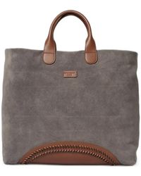 Emporio Armani - Icon Suede Shoulder Bag - Lyst