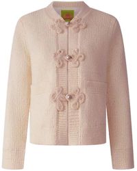 Shanghai Tang - Wollen Vest Verfraaid Met Bloemen - Lyst