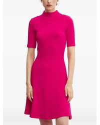 HUGO - Short-Sleeve Mock-Neck Mini Dress - Lyst