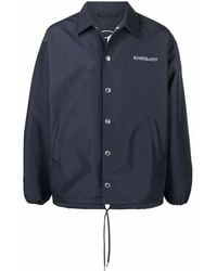 Khrisjoy - Navy Blue Logo-embroidered Shirt Jacket - Lyst